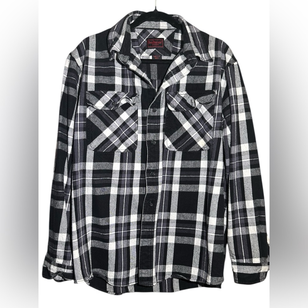 Brother Black and White Casual Button Down Shirt